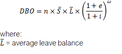 Approximate formula for actuarial valuation of leave