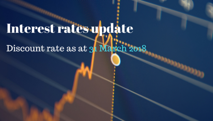 Discount rate for actuarial valuation 31 March 2018