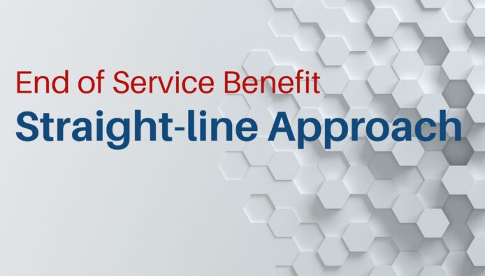 IAS 19 straight-line approach for actuarial valuation Saudi EOSB